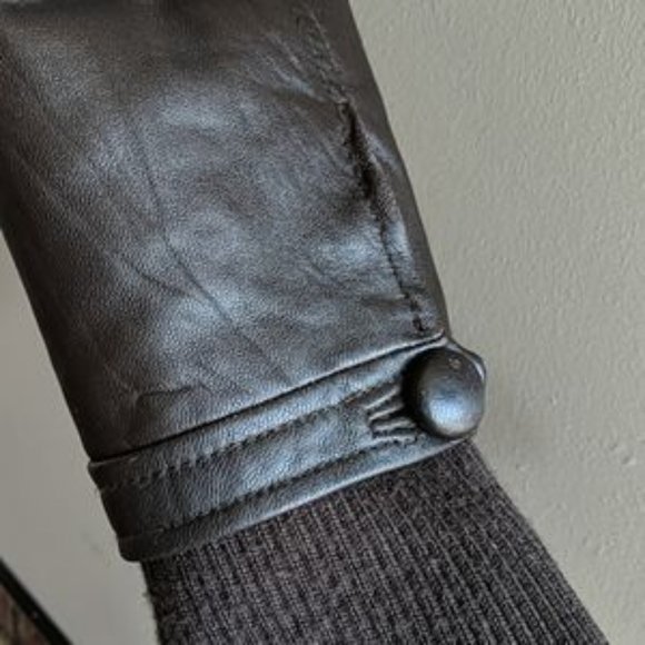 Azona a02 leather bomber hoodie S - Picture 2 of 6